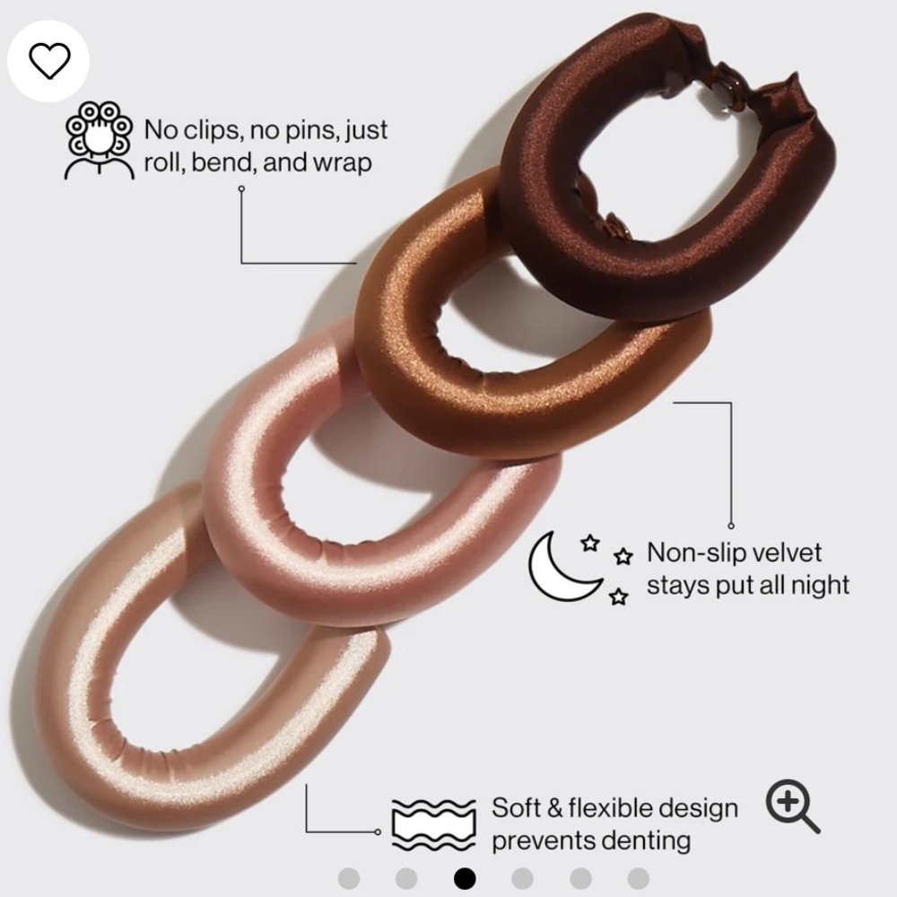 Kitsch Rosewood Jumbo Satin Flexi Rods 4pc Set